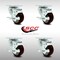 Service Caster 3.5 Inch SS Maroon Polyurethane Swivel Top Plate Caster Set with Brake SCC SCC-SS20S3514-PPUB-MRN-TLB-4 - alternate 6